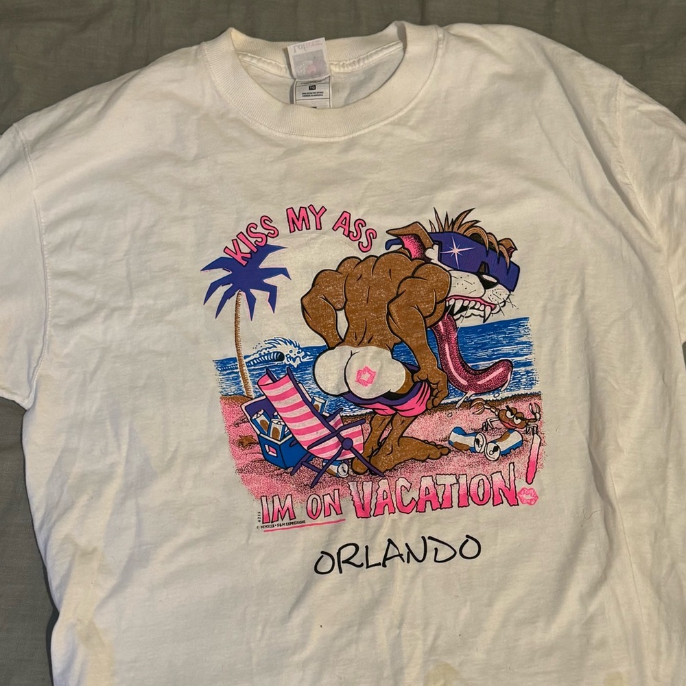 “Kiss My Ass Orlando” vintage cartoon Tee Shirt
